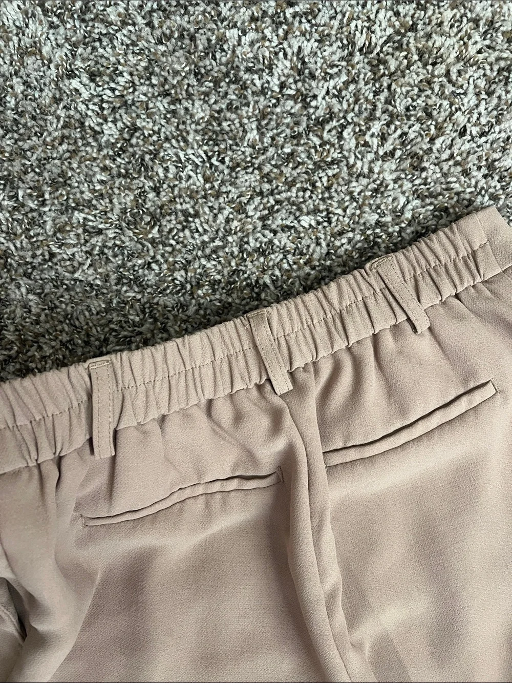 Cynthia Rowley Neutral Taupe Pleated High-Rise Trousers